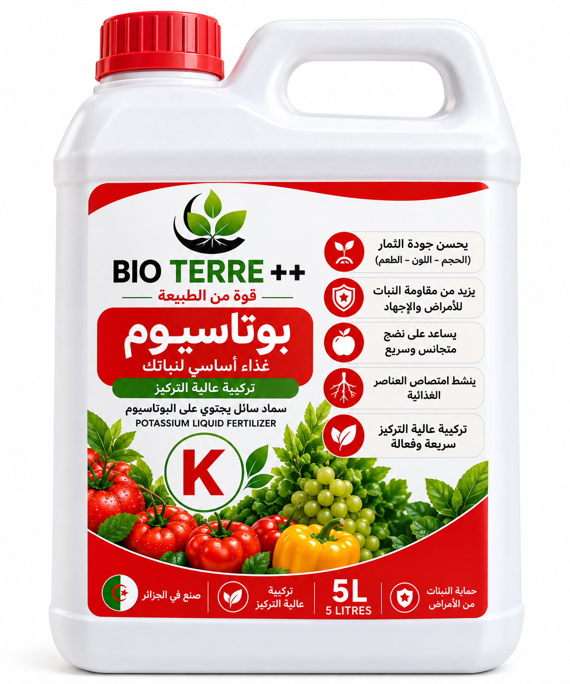 BIO TERRE++ - Potassium –5 littre
